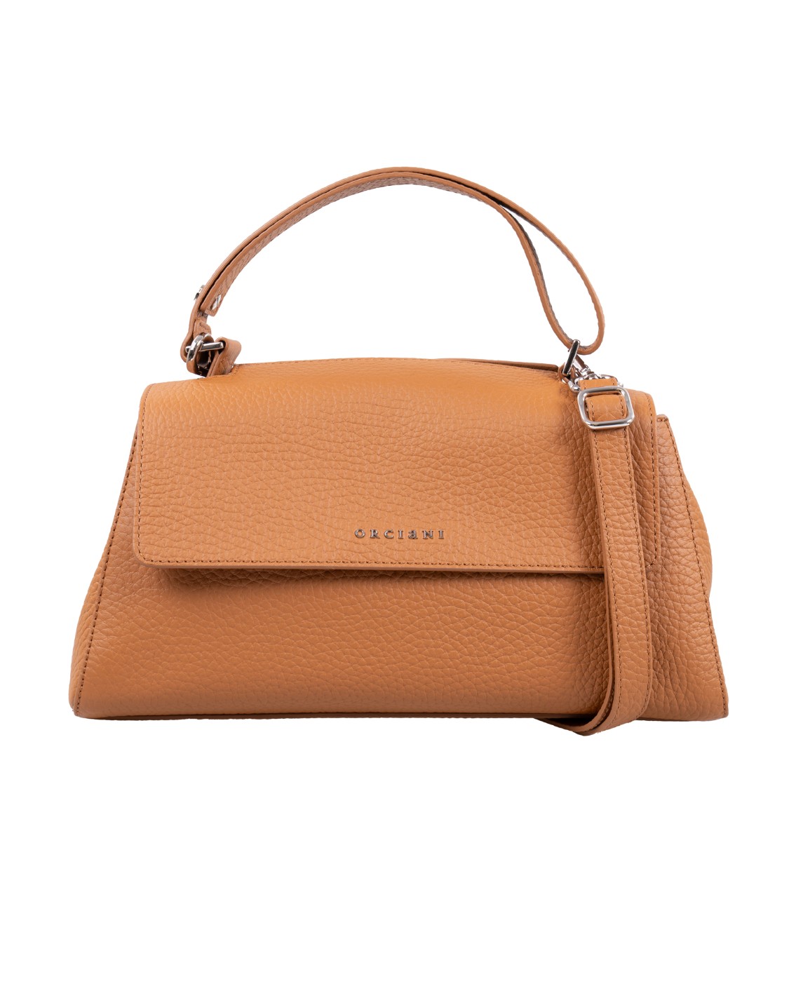 shop ORCIANI  Borsa: Orciani borsa Sveva Longuette Sense in pelle con tracolla.
Dimensioni: 34cm x 18cm x 14cm.
Tre tasche interne, di cui una con zip.
Chiusura con patta con bottone magnetico.
Apertura a scomparsa sulla parte alta della patta, tracolla di servizio regolabile e rimovibile.
Dettagli in pelle martellata, finitura palladio.
Composizione: 100% Pelle.
Fabbricata in Italia.. B02159 SOF-CUOIO number 8273895